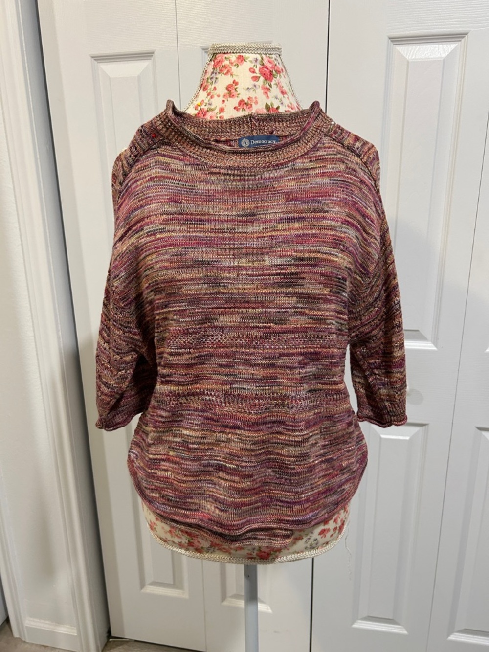 Democracy Multicolor Marled Scoop-Neck Sweater